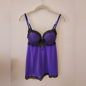 La Senza hot purple lingerie babydoll nighty